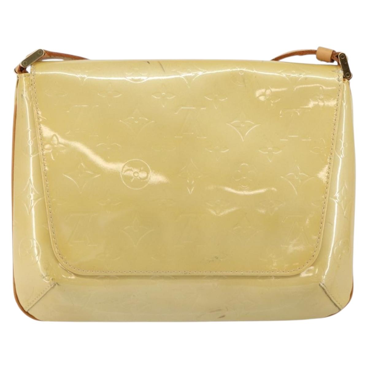 LOUIS VUITTON Monogram Vernis Thompson Street Bag Beige M91301 LV Auth ep10992