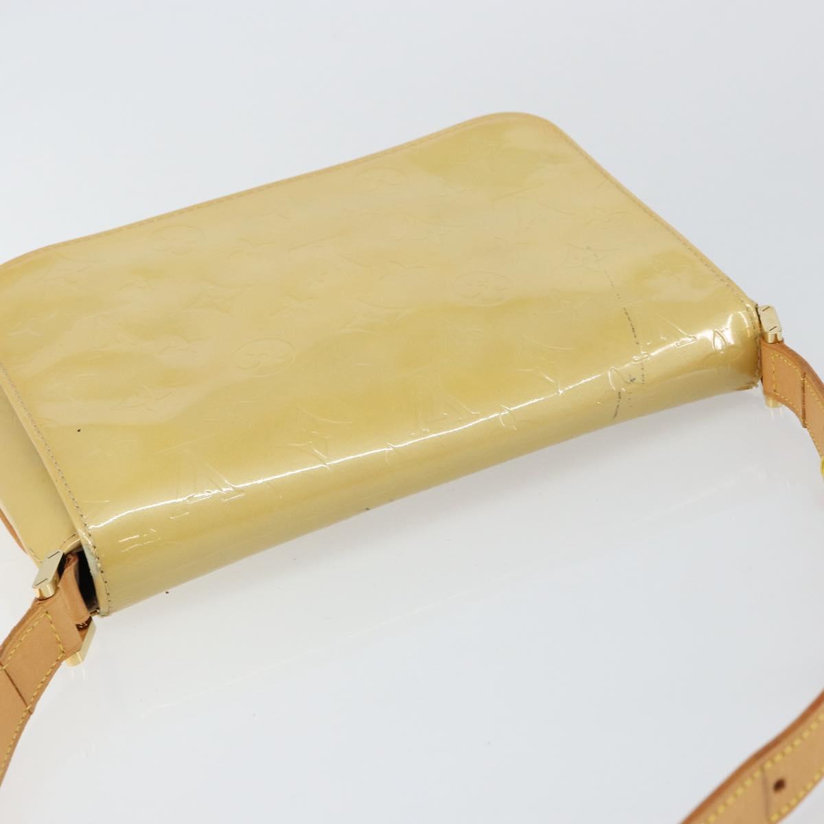 LOUIS VUITTON Monogram Vernis Thompson Street Bag Beige M91301 LV Auth ep10992