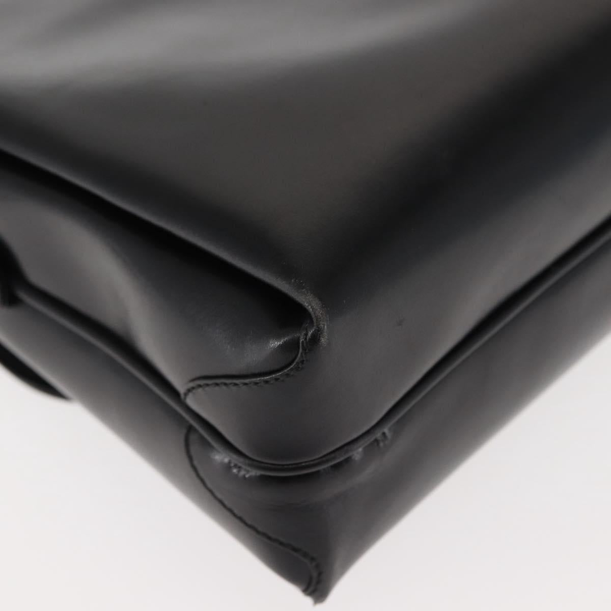 GUCCI Shoulder Bag Leather Black Auth ep10994