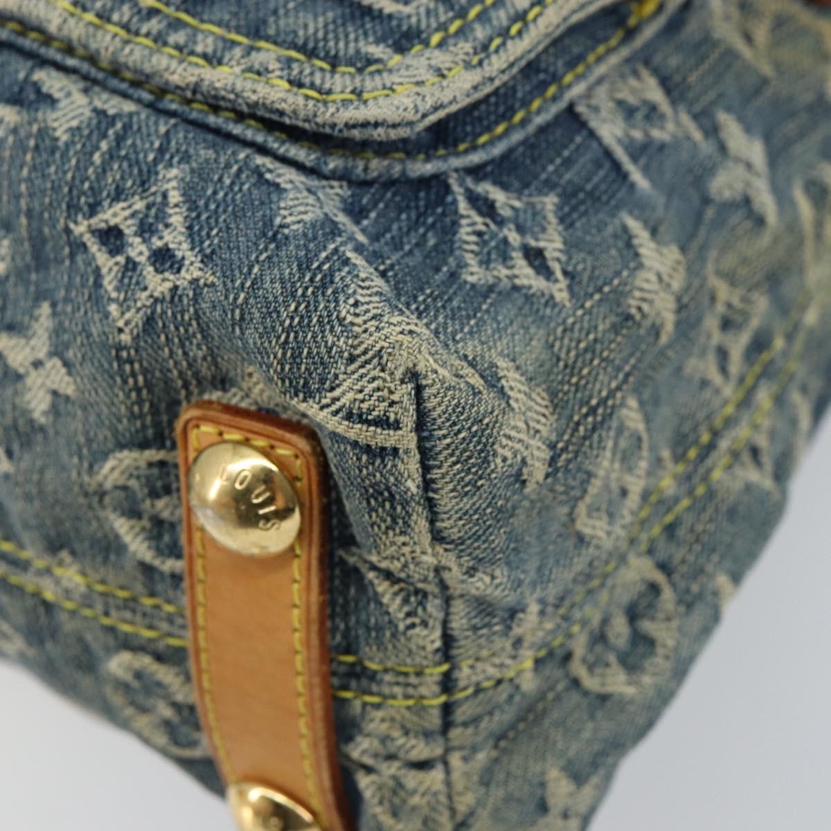 LOUIS VUITTON Monogram Denim Buggy PM Shoulder Bag Blue M95049 LV Auth ep10995