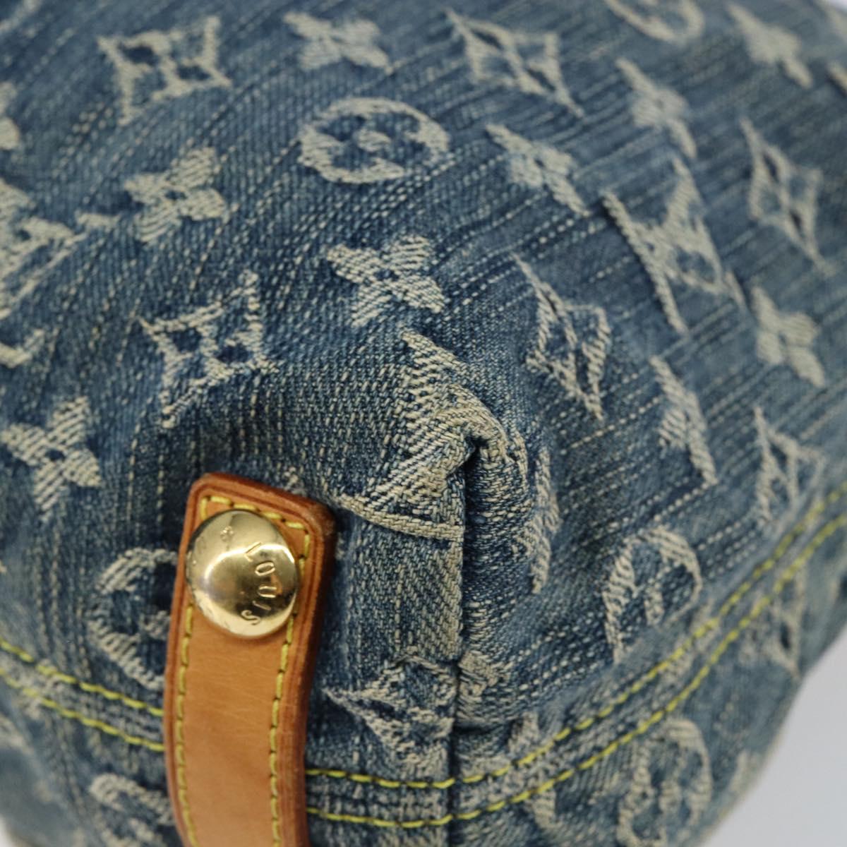 LOUIS VUITTON Monogram Denim Buggy PM Shoulder Bag Blue M95049 LV Auth ep10995