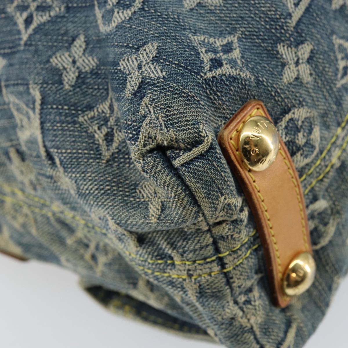 LOUIS VUITTON Monogram Denim Buggy PM Shoulder Bag Blue M95049 LV Auth ep10995