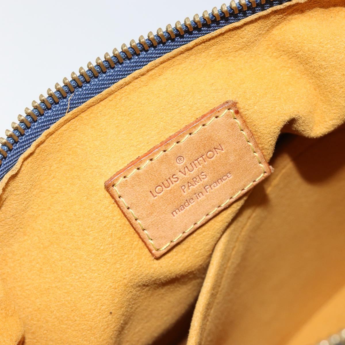 LOUIS VUITTON Monogram Denim Buggy PM Shoulder Bag Blue M95049 LV Auth ep10995