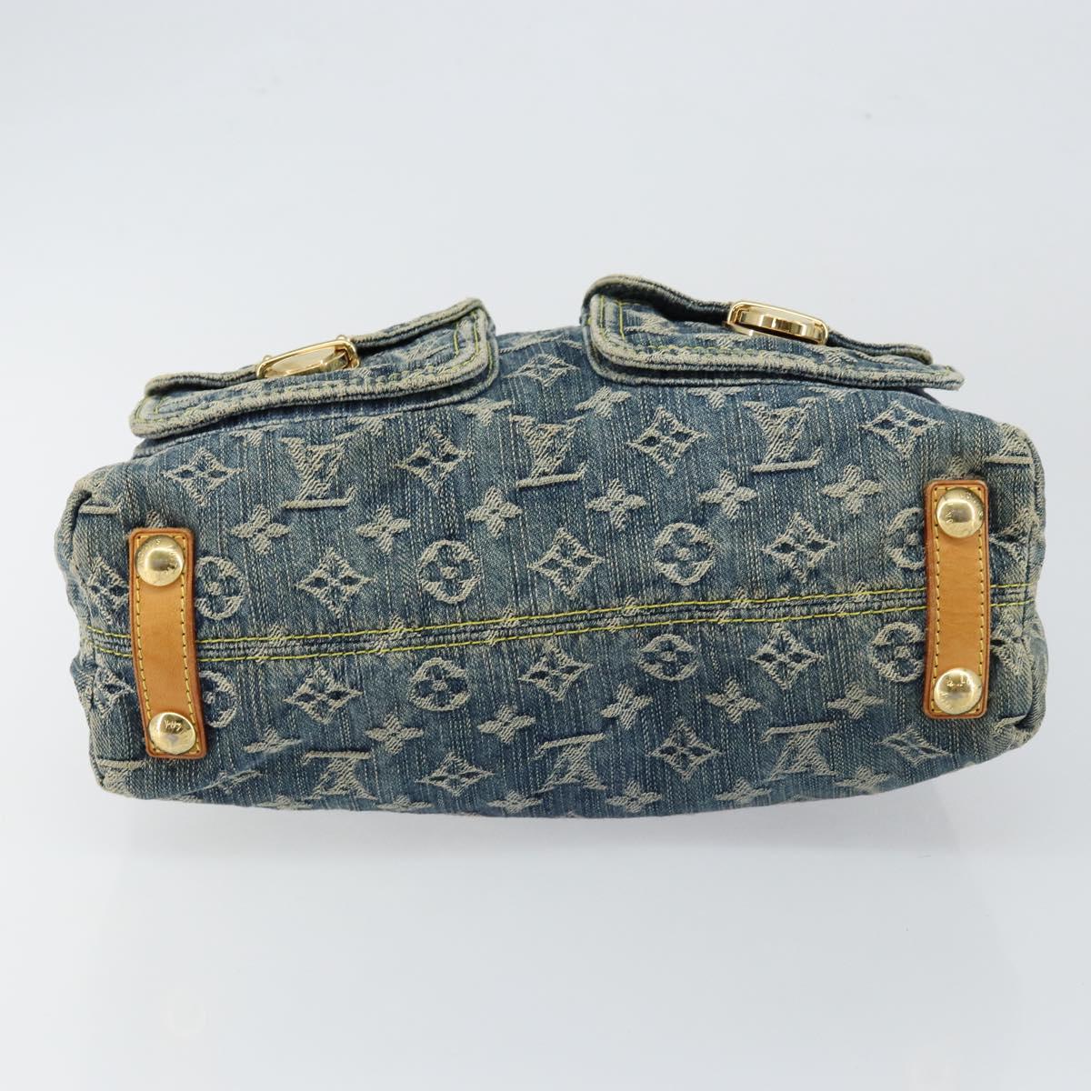 LOUIS VUITTON Monogram Denim Buggy PM Shoulder Bag Blue M95049 LV Auth ep10995