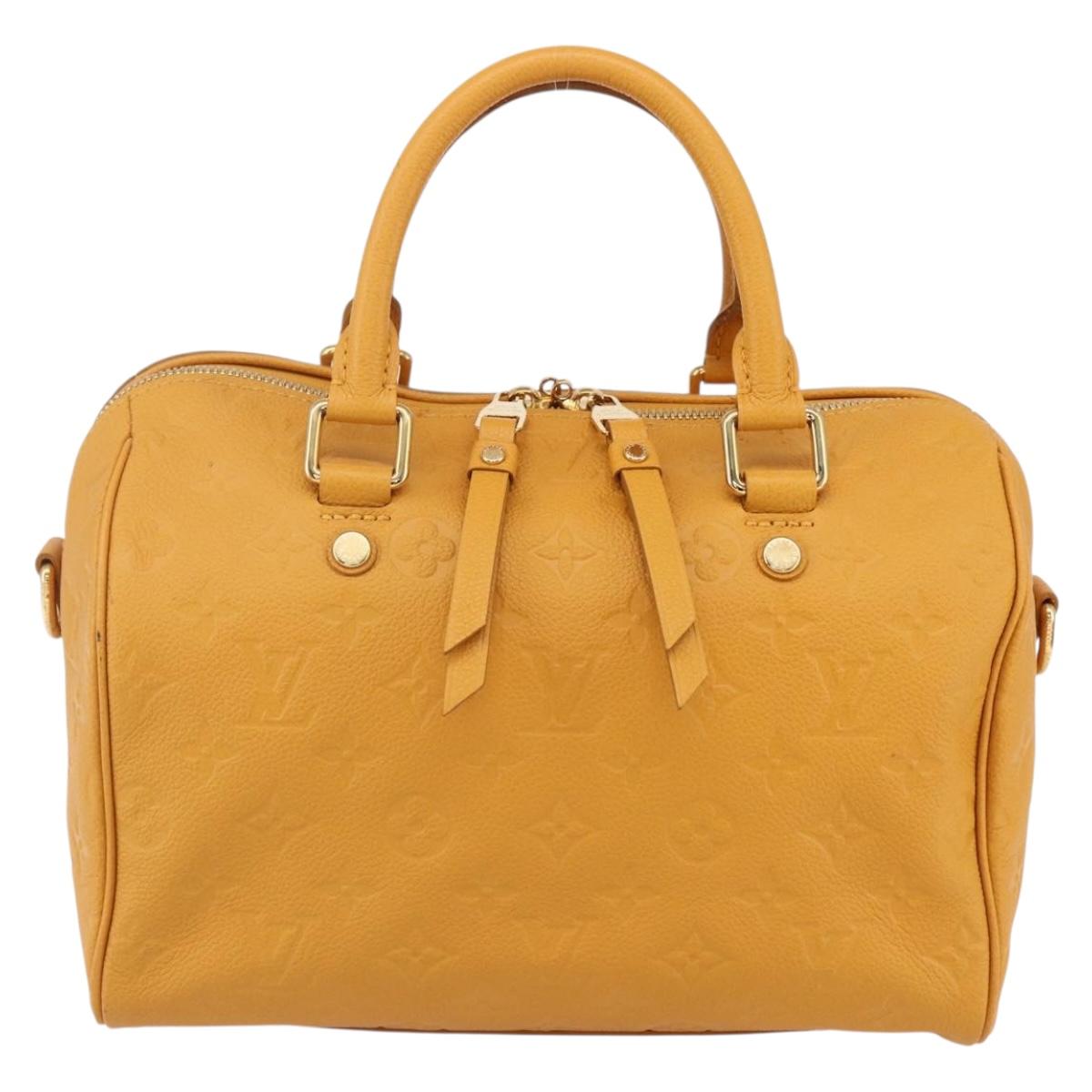 LOUIS VUITTON Empreinte Speedy Bandouliere 25 Bag Saffron M40904 LV Auth ep10999