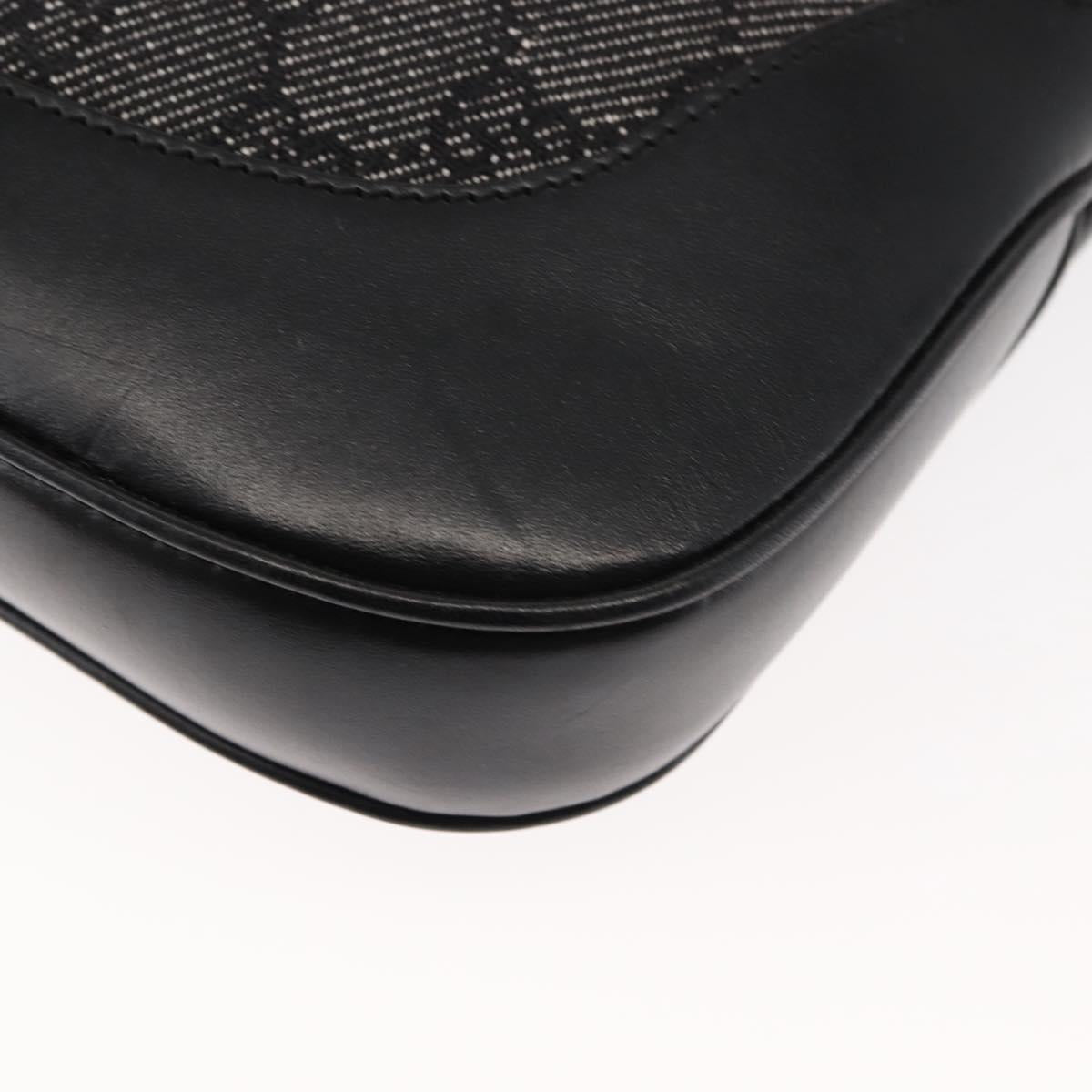 GUCCI GG Canvas Jackie Shoulder Bag Black Auth ep11000