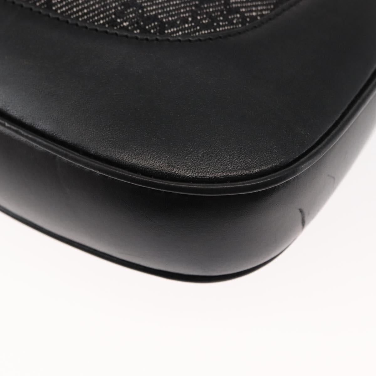 GUCCI GG Canvas Jackie Shoulder Bag Black Auth ep11000