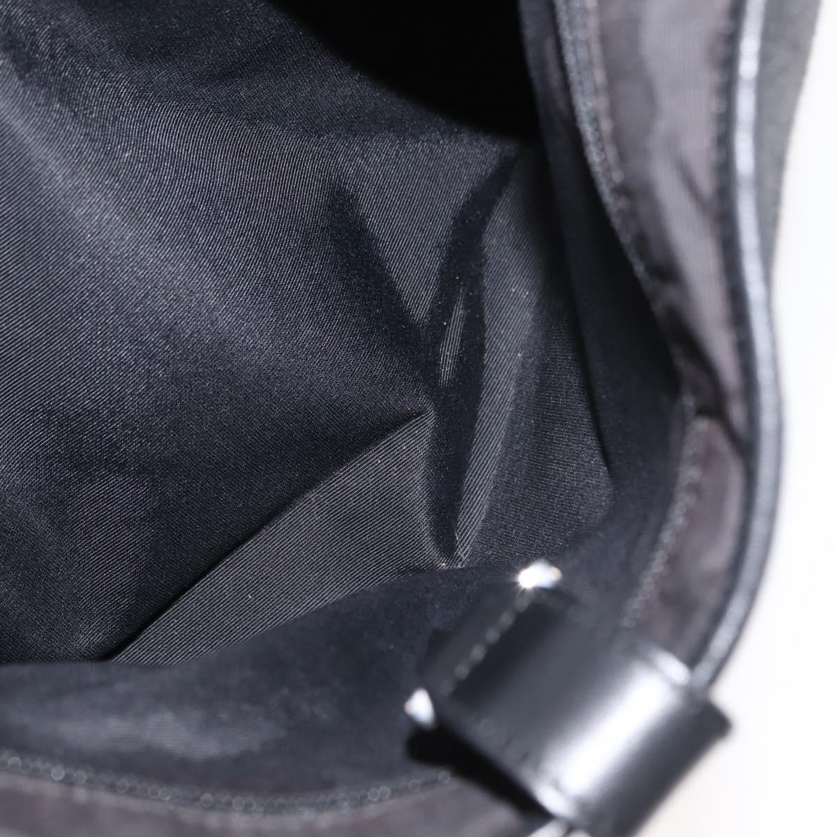 GUCCI GG Canvas Jackie Shoulder Bag Black Auth ep11000
