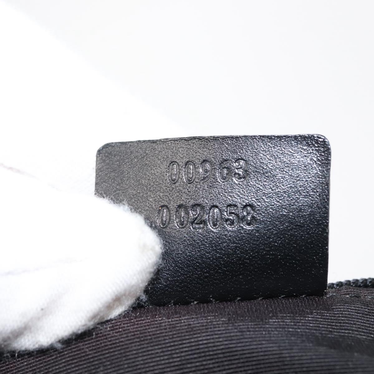 GUCCI GG Canvas Jackie Shoulder Bag Black Auth ep11000