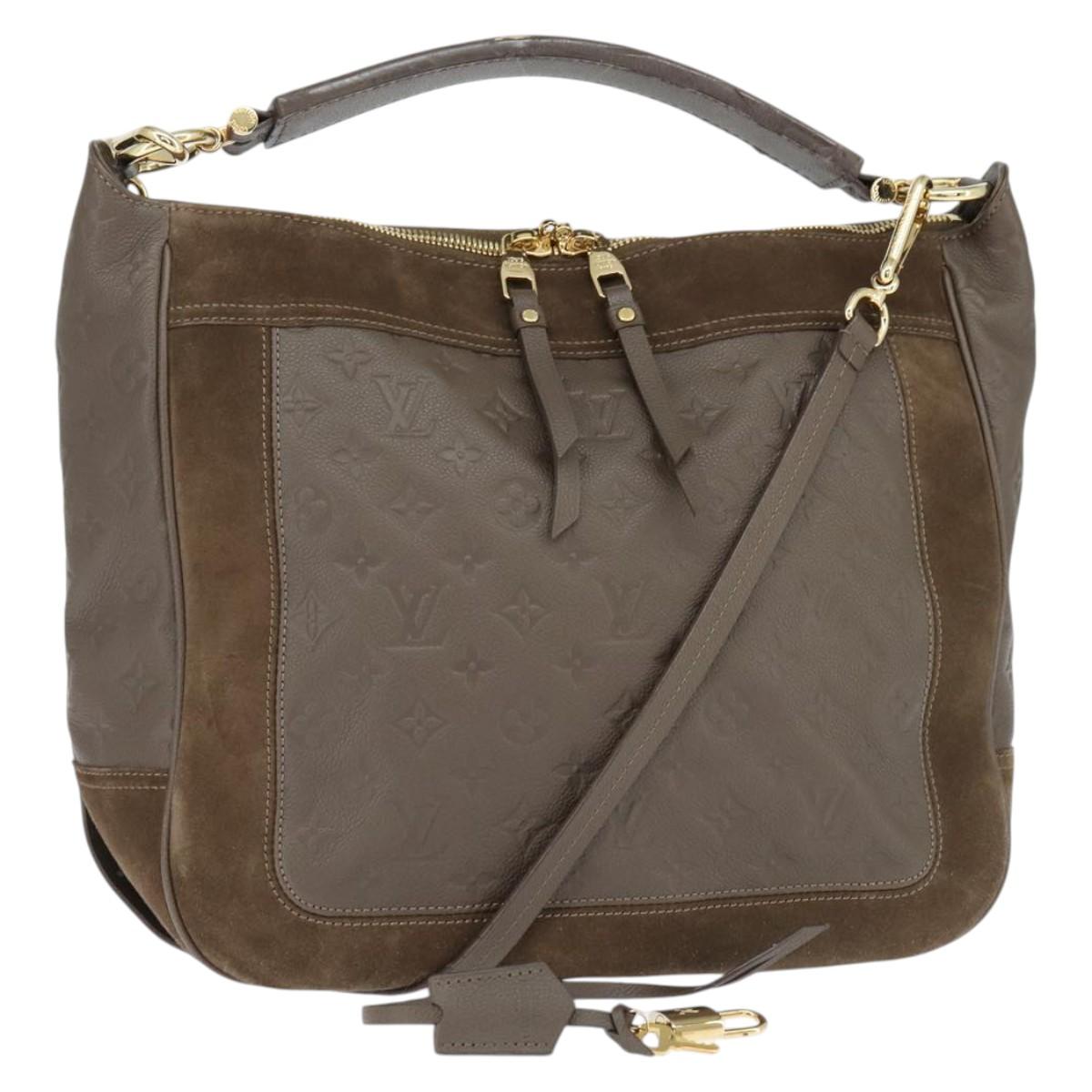 LOUIS VUITTON Monogram Empreinte Audacieuse GM Shoulder Bag Tail LV Auth ep11001