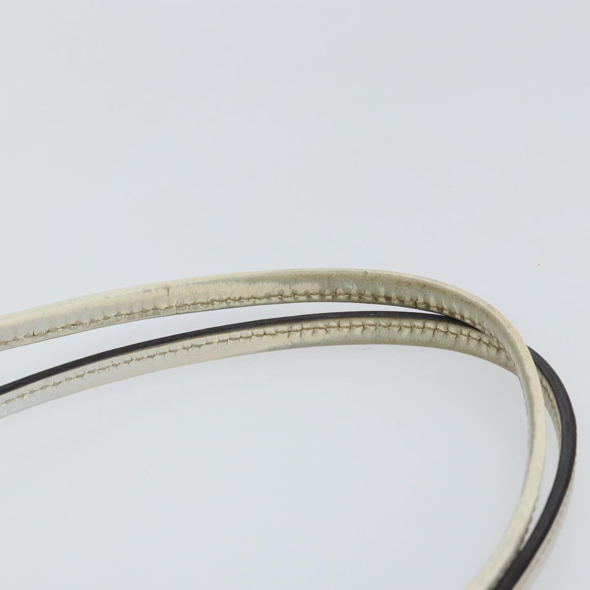 GUCCI GG Canvas Tote Bag Silver Gold 169946 Auth ep11002