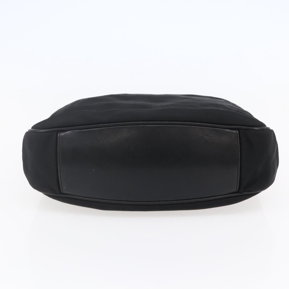 GUCCI Bamboo Hand Bag Nylon Black Silver 001 1638 3754 Auth ep11006