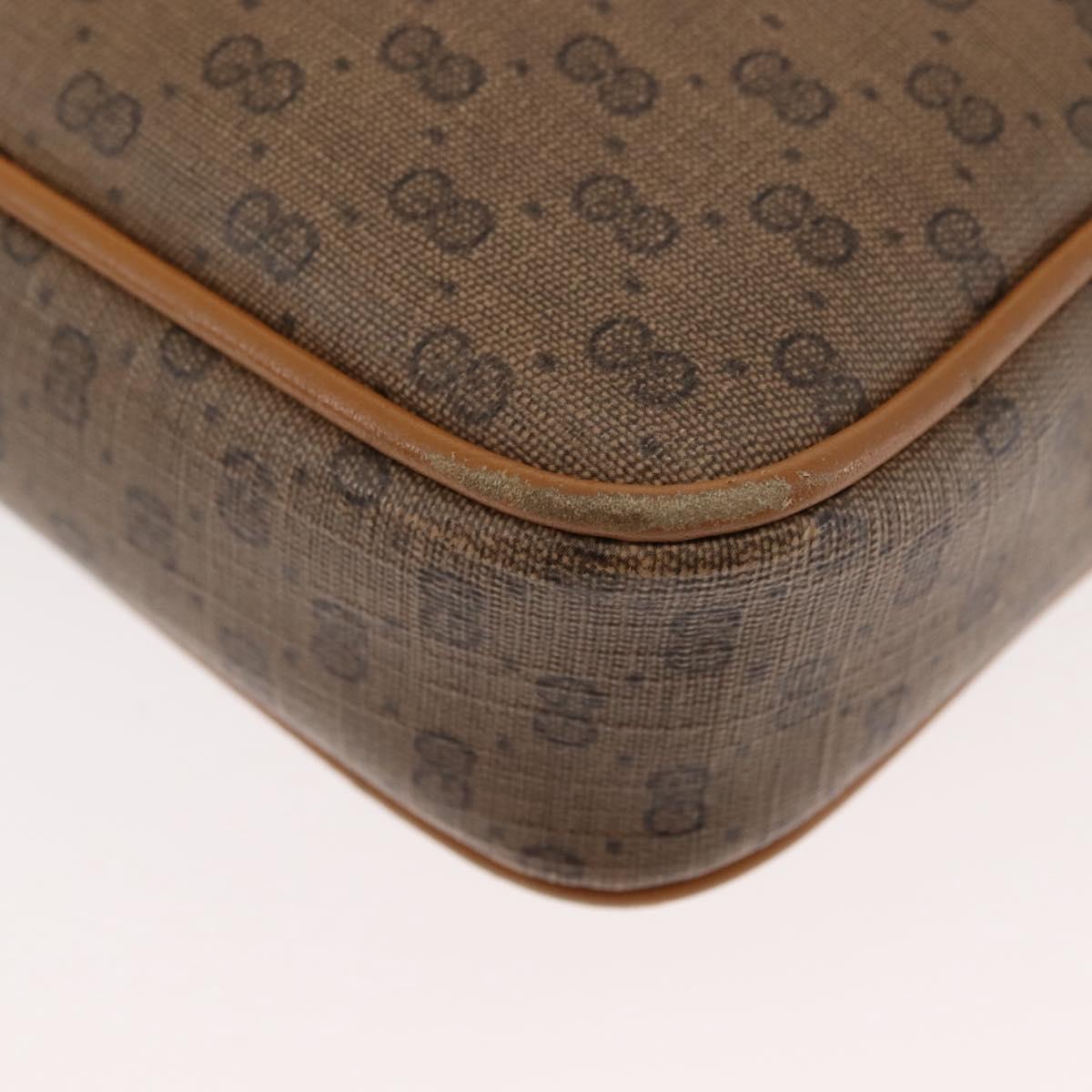 GUCCI Micro GG Supreme Shoulder Bag PVC Beige Gold 007 904 0095 Auth ep11014