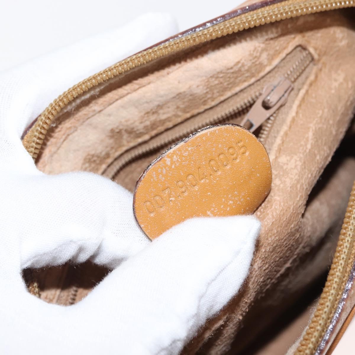 GUCCI Micro GG Supreme Shoulder Bag PVC Beige Gold 007 904 0095 Auth ep11014