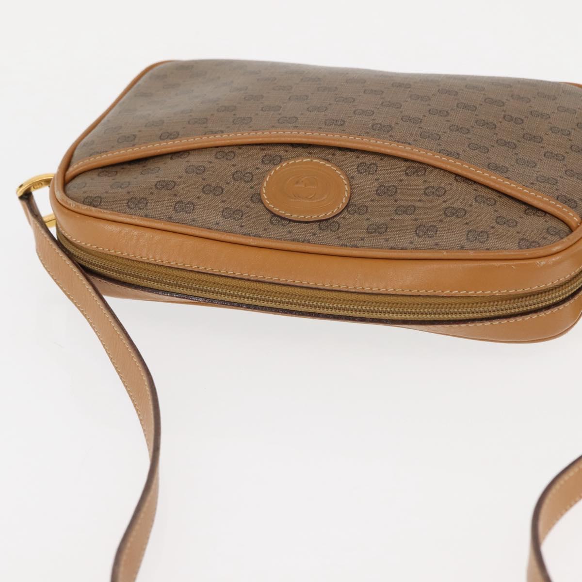 GUCCI Micro GG Supreme Shoulder Bag PVC Beige Gold 007 904 0095 Auth ep11014