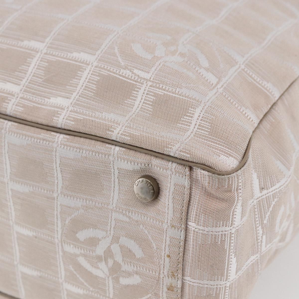 CHANEL New Wave Tote Bag Canvas Pink Silver CC Auth ep11016