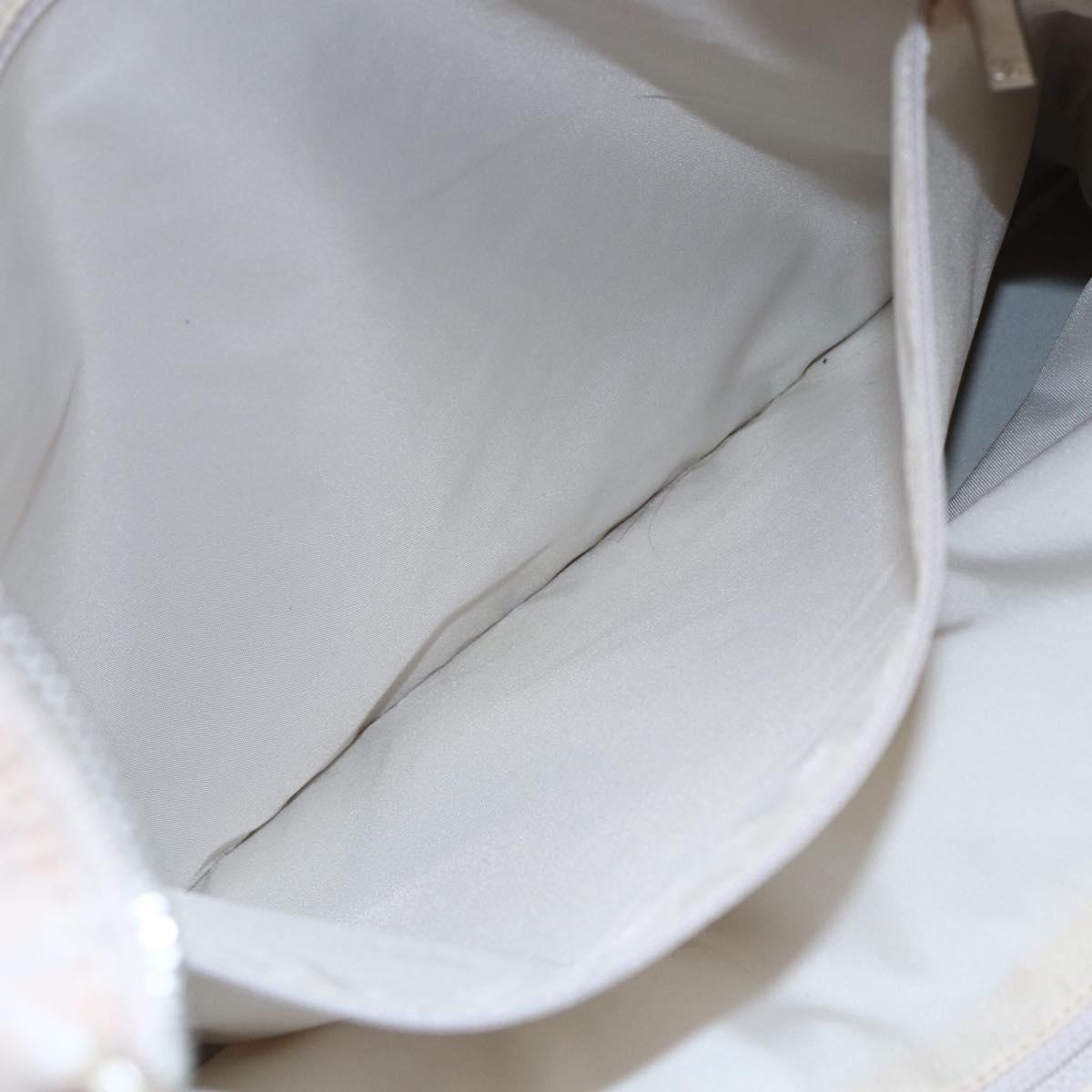 CHANEL New Wave Tote Bag Canvas Pink Silver CC Auth ep11016