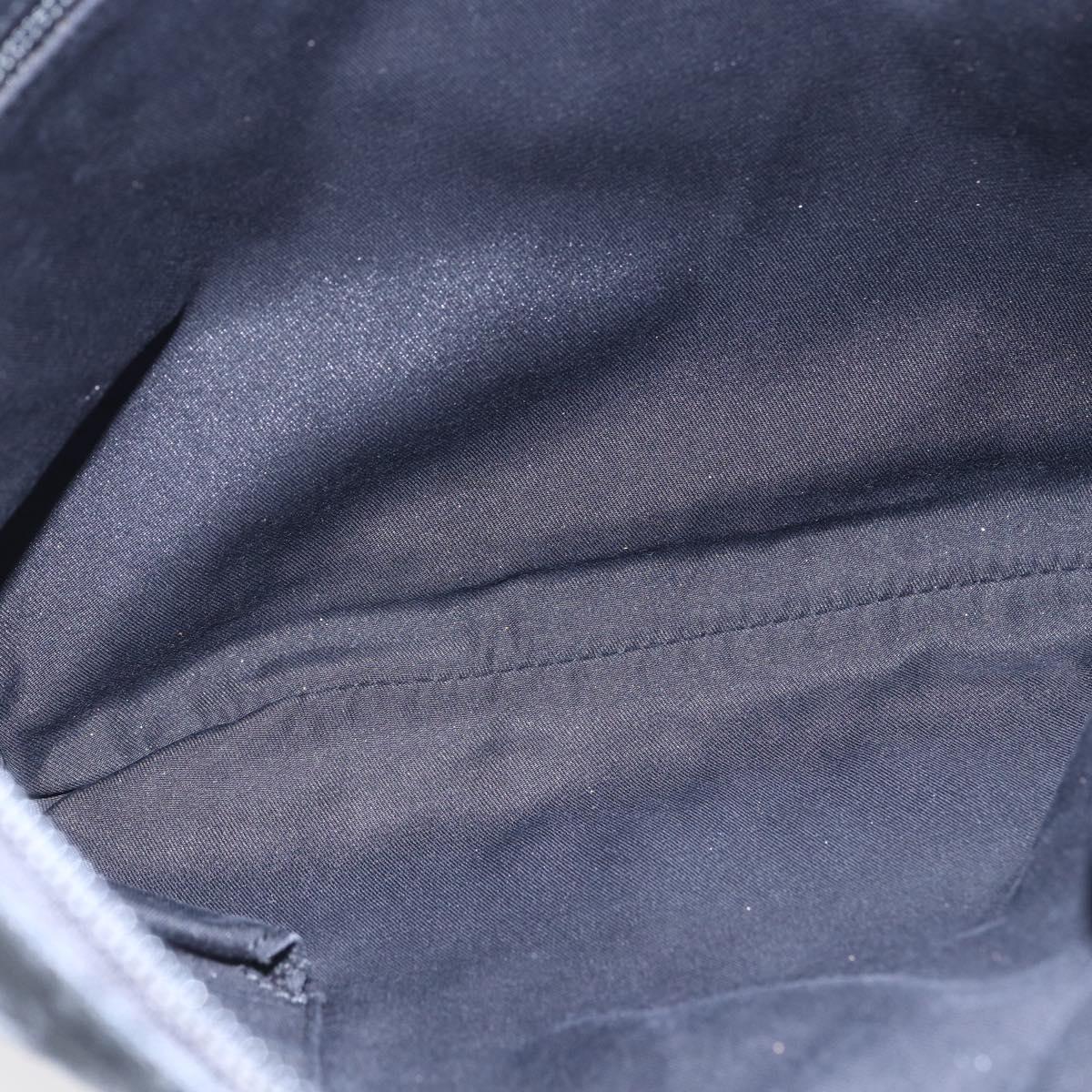 GUCCI GG Canvas Shoulder Bag Black Silver 145857 Auth ep11019