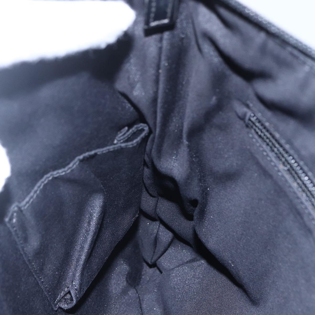 GUCCI GG Canvas Shoulder Bag Black Silver 145857 Auth ep11019