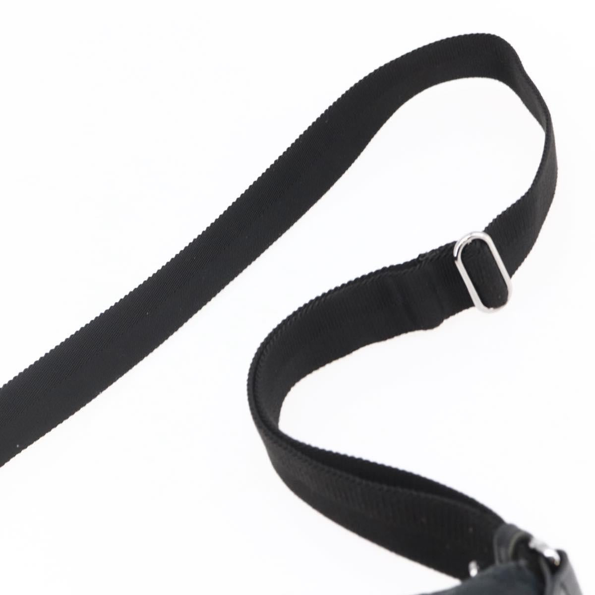 GUCCI GG Canvas Shoulder Bag Black Silver 145857 Auth ep11019