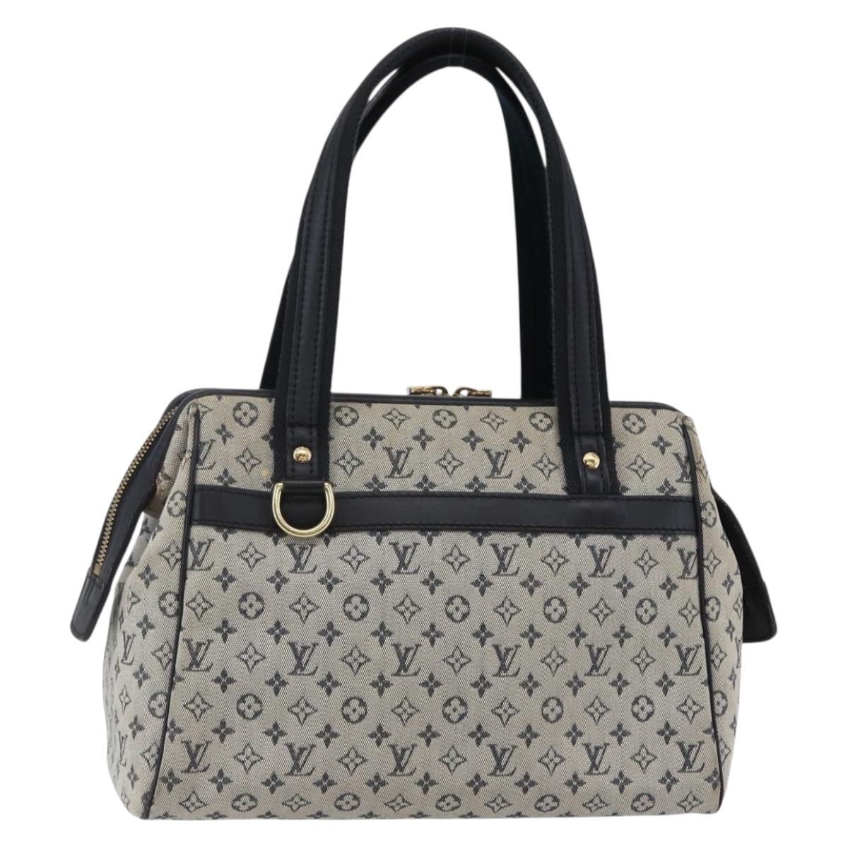 LOUIS VUITTON Monogram Mini Josephine PM Hand Bag Blue M92049 LV Auth ep11021