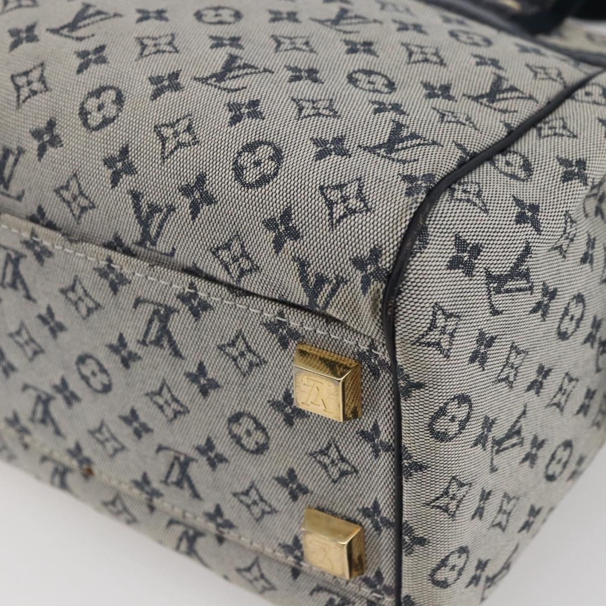 LOUIS VUITTON Monogram Mini Josephine PM Hand Bag Blue M92049 LV Auth ep11021