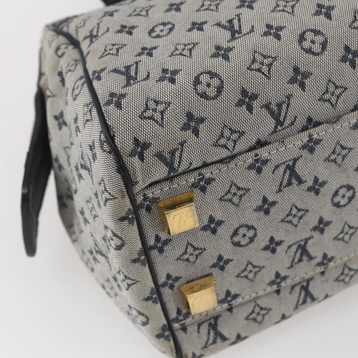 LOUIS VUITTON Monogram Mini Josephine PM Hand Bag Blue M92049 LV Auth ep11021