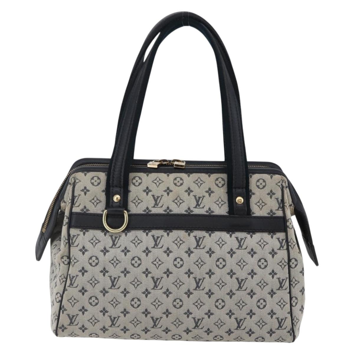 LOUIS VUITTON Monogram Mini Josephine PM Hand Bag Blue M92049 LV Auth ep11021
