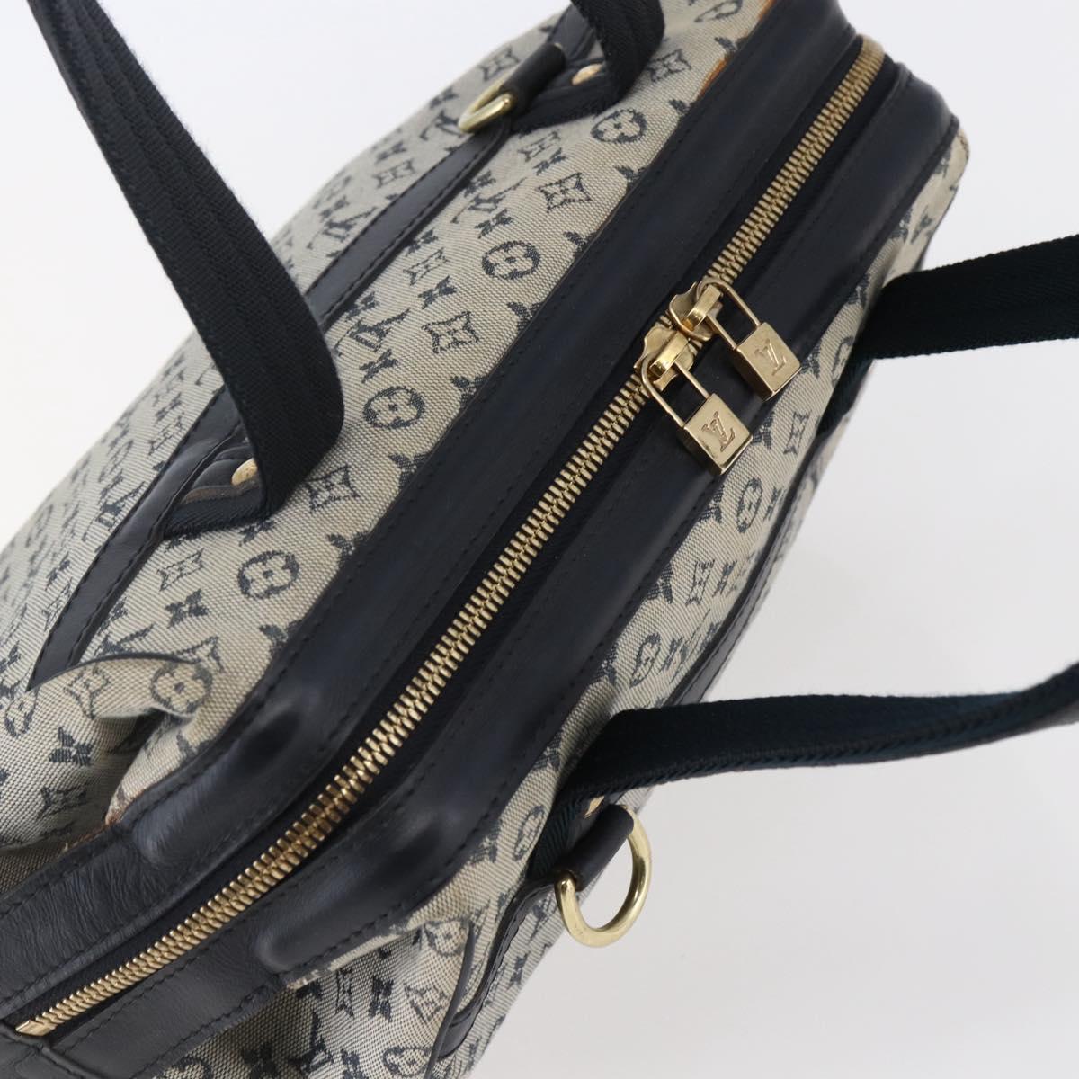 LOUIS VUITTON Monogram Mini Josephine PM Hand Bag Blue M92049 LV Auth ep11021
