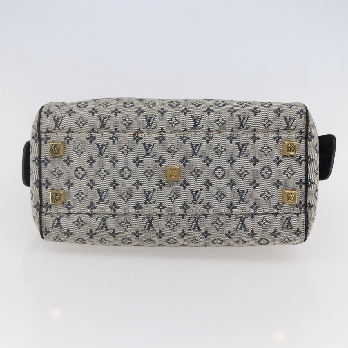 LOUIS VUITTON Monogram Mini Josephine PM Hand Bag Blue M92049 LV Auth ep11021
