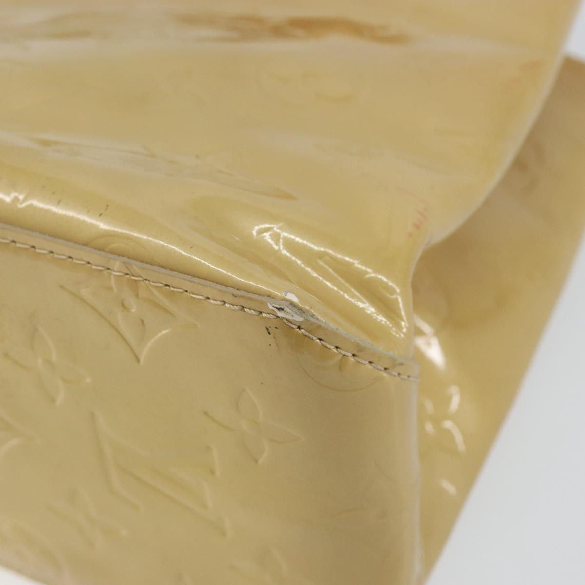 LOUIS VUITTON Monogram Vernis Reade PM Hand Bag Beige M91334 LV Auth ep11022