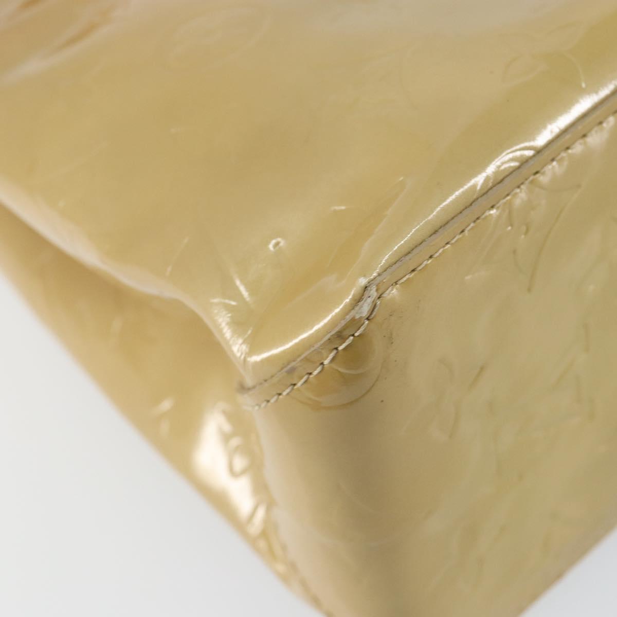 LOUIS VUITTON Monogram Vernis Reade PM Hand Bag Beige M91334 LV Auth ep11022