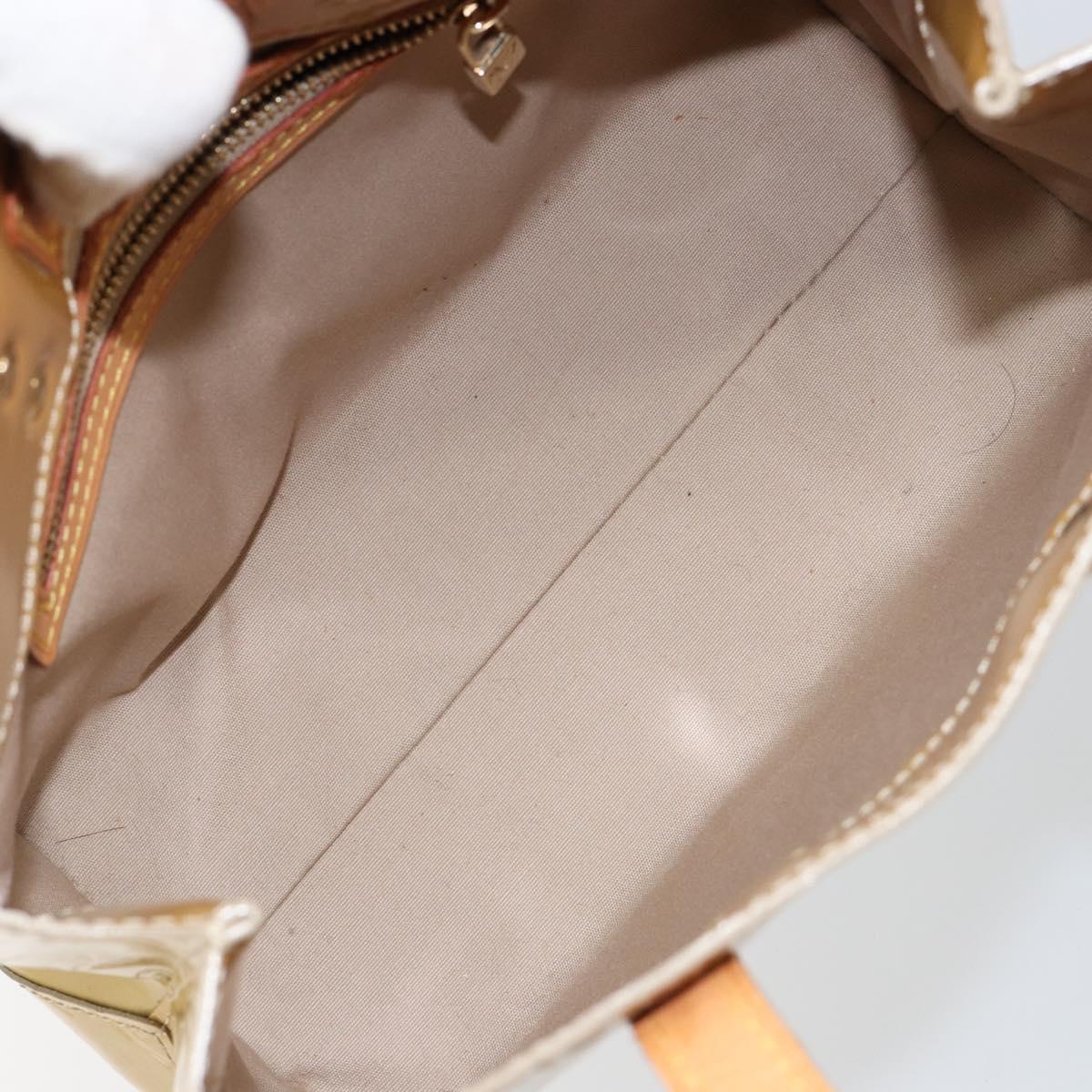 LOUIS VUITTON Monogram Vernis Reade PM Hand Bag Beige M91334 LV Auth ep11022