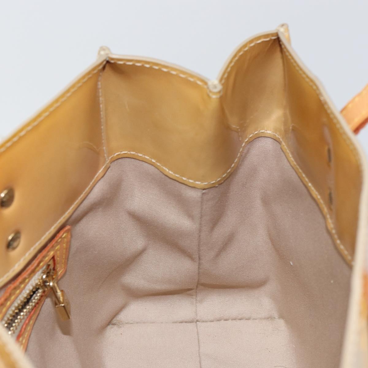 LOUIS VUITTON Monogram Vernis Reade PM Hand Bag Beige M91334 LV Auth ep11022
