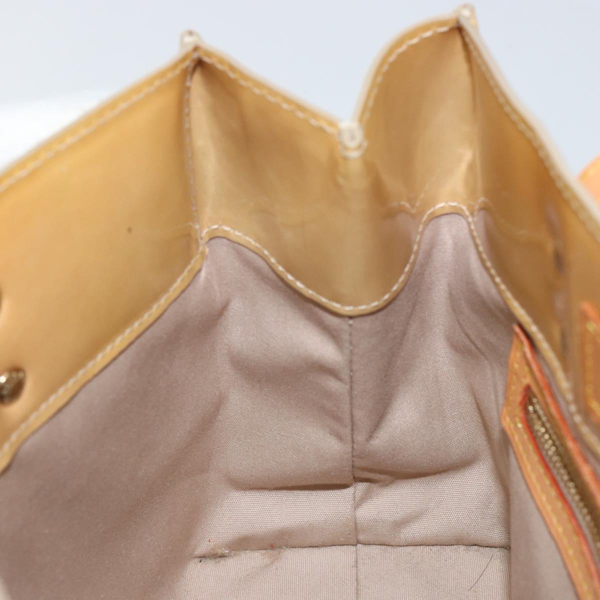 LOUIS VUITTON Monogram Vernis Reade PM Hand Bag Beige M91334 LV Auth ep11022