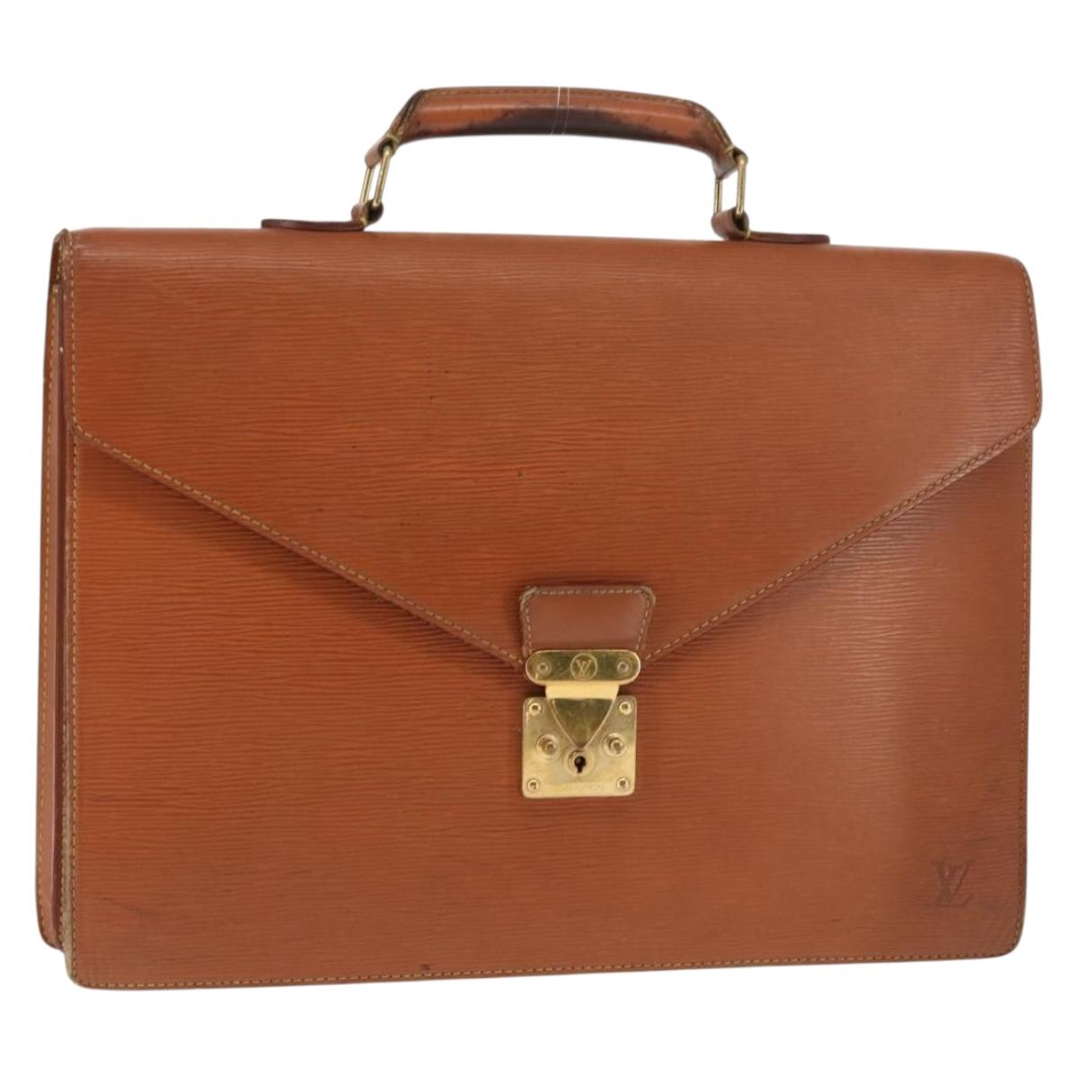 LOUIS VUITTON Epi Serviette Conseiller Briefcase Brown M54423 LV Auth ep11024