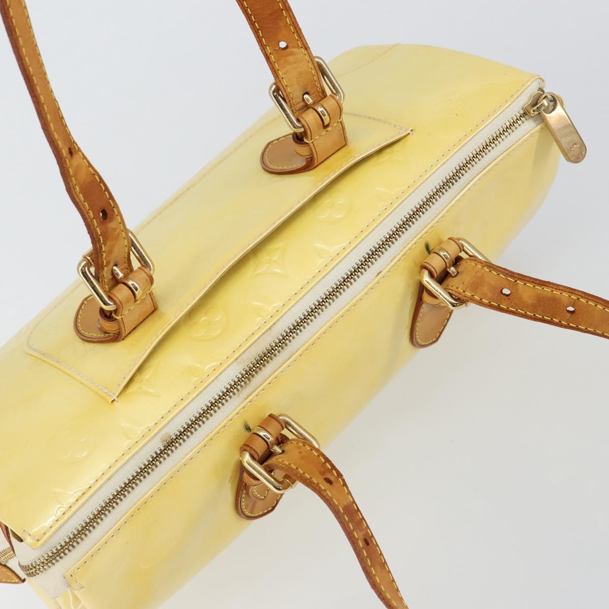 LOUIS VUITTON Monogram Vernis Rosewood Avenue Hand Bag Perle M93508 Auth ep11026