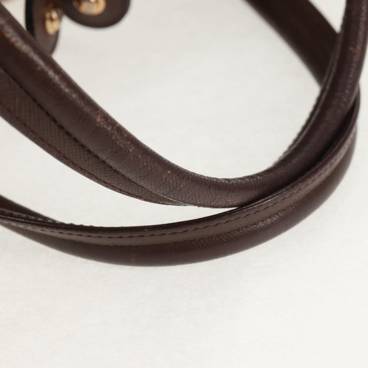 Burberrys Nova Check Boston Bag Canvas Beige Auth ep11031