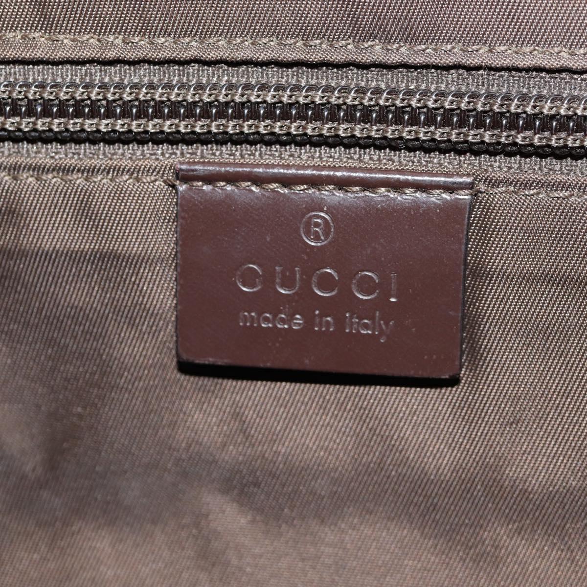 GUCCI GG Supreme Shoulder Bag PVC Leather Beige Brown Auth ep11034