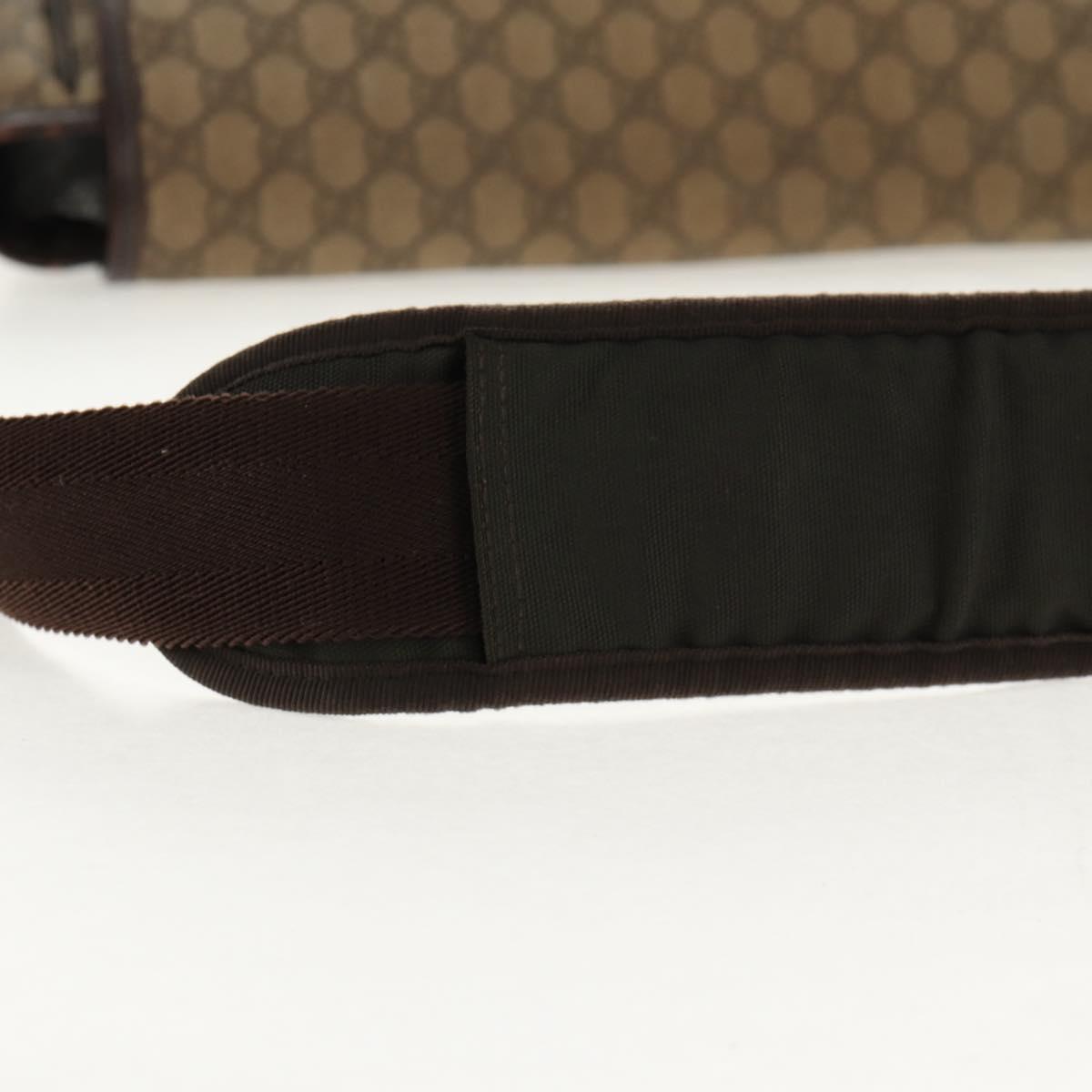 GUCCI GG Supreme Shoulder Bag PVC Leather Beige Brown Auth ep11034