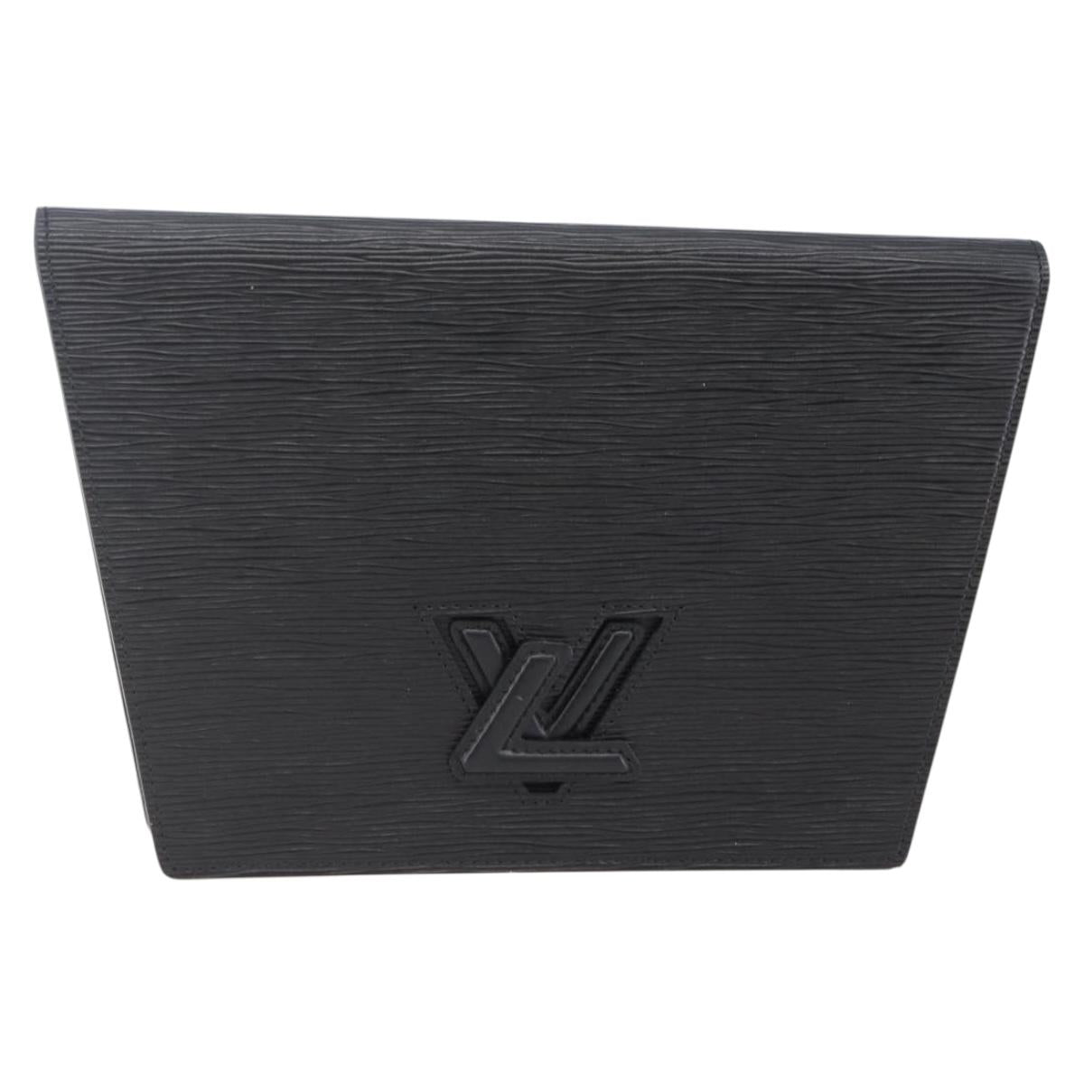 LOUIS VUITTON Epi Trapeze Clutch Bag Black M80165 LV Auth ep11036