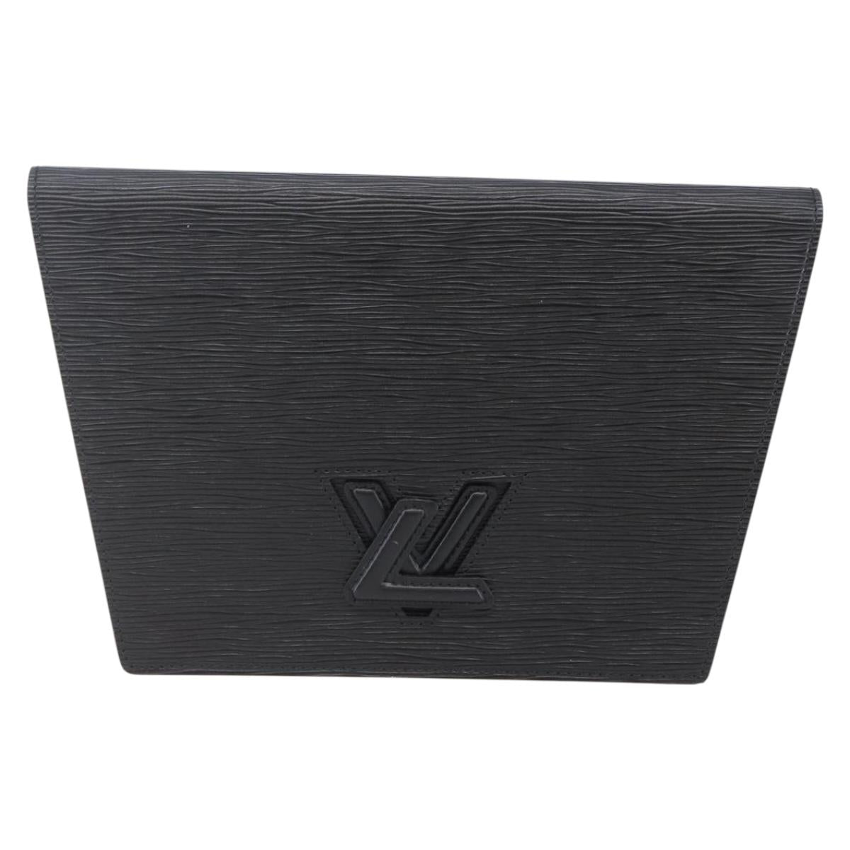 LOUIS VUITTON Epi Trapeze Clutch Bag Black M80165 LV Auth ep11036