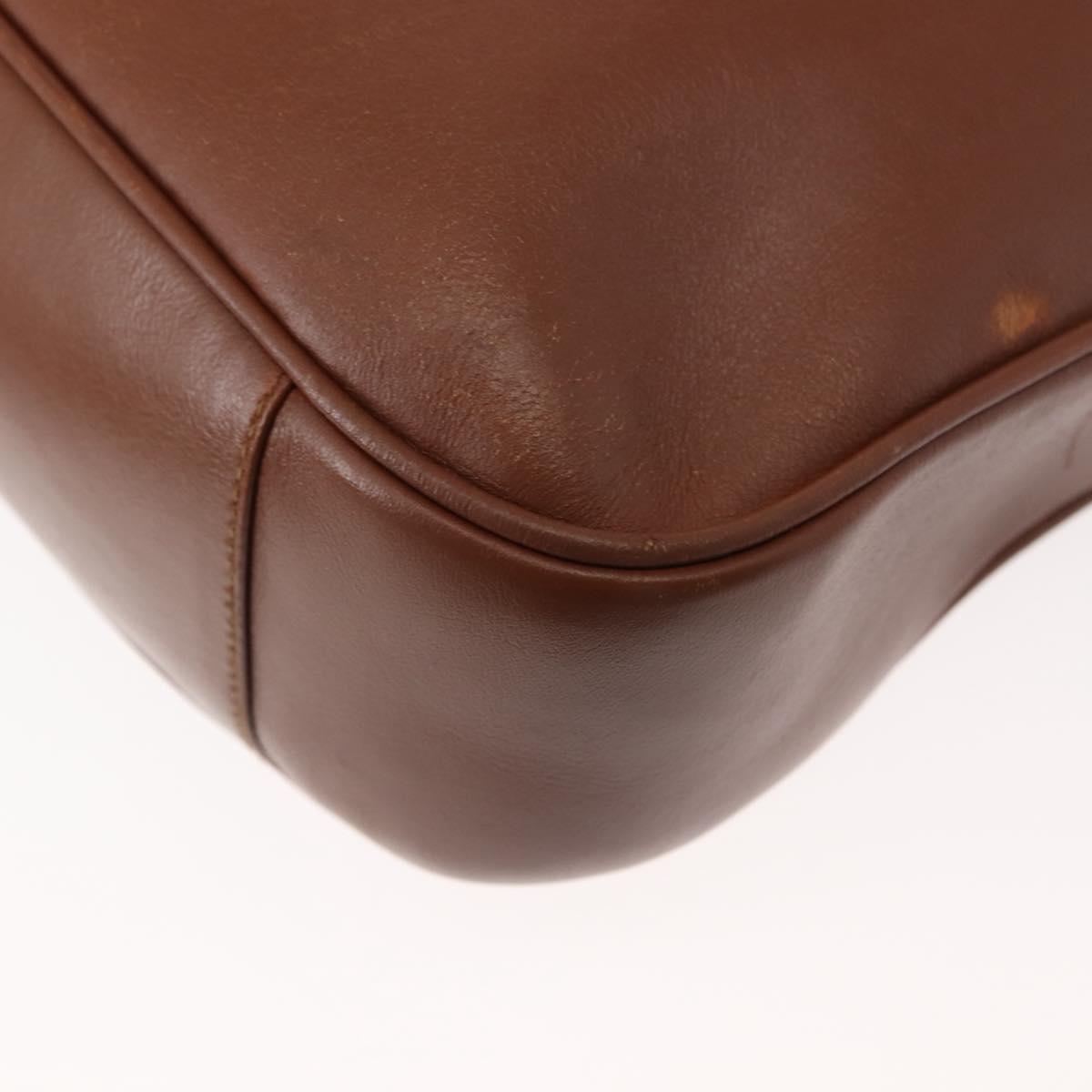 GUCCI Bamboo Hand Bag Leather 2way Brown Auth ep11039