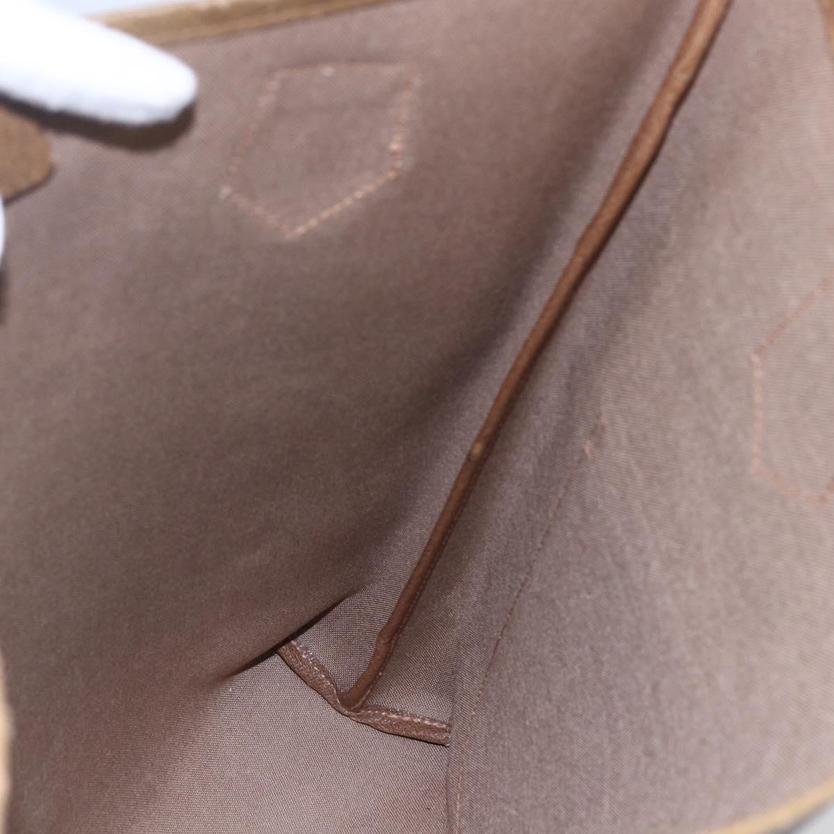 GUCCI GG Plus Supreme Web Sherry Line Tote Bag PVC Beige Gold Auth ep11042