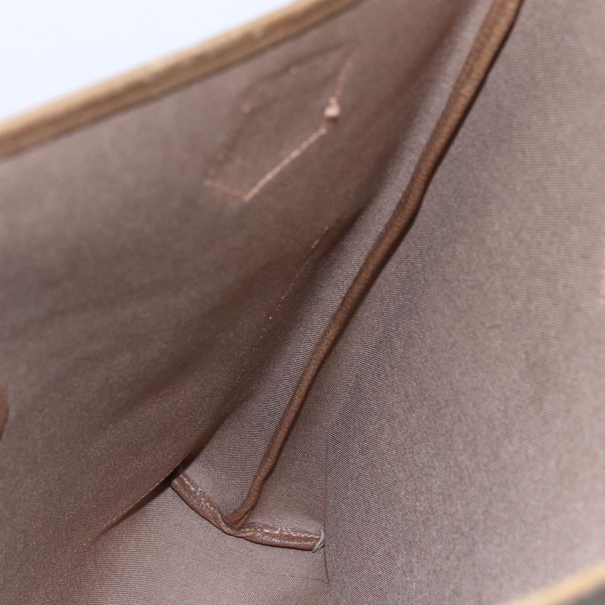 GUCCI GG Plus Supreme Web Sherry Line Tote Bag PVC Beige Gold Auth ep11042