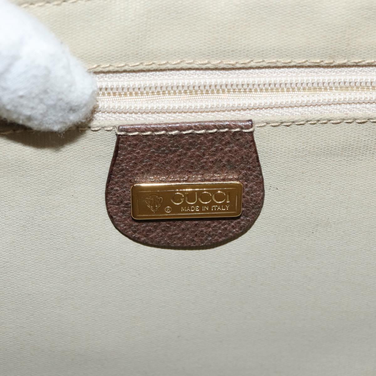 GUCCI GG Supreme Shoulder Bag PVC Leather Beige Auth ep11044