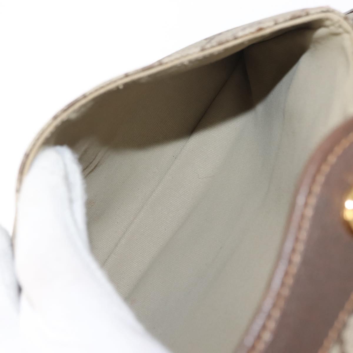 GUCCI GG Supreme Shoulder Bag PVC Leather Beige Auth ep11044