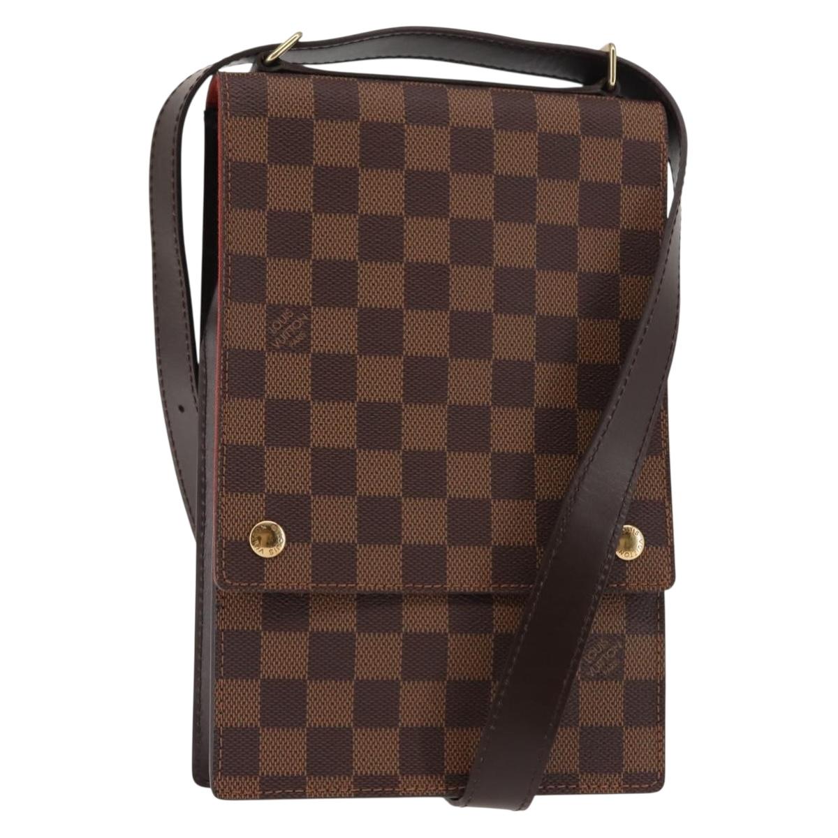 LOUIS VUITTON Damier Ebene Portello Shoulder Bag N45271 LV Auth ep11045