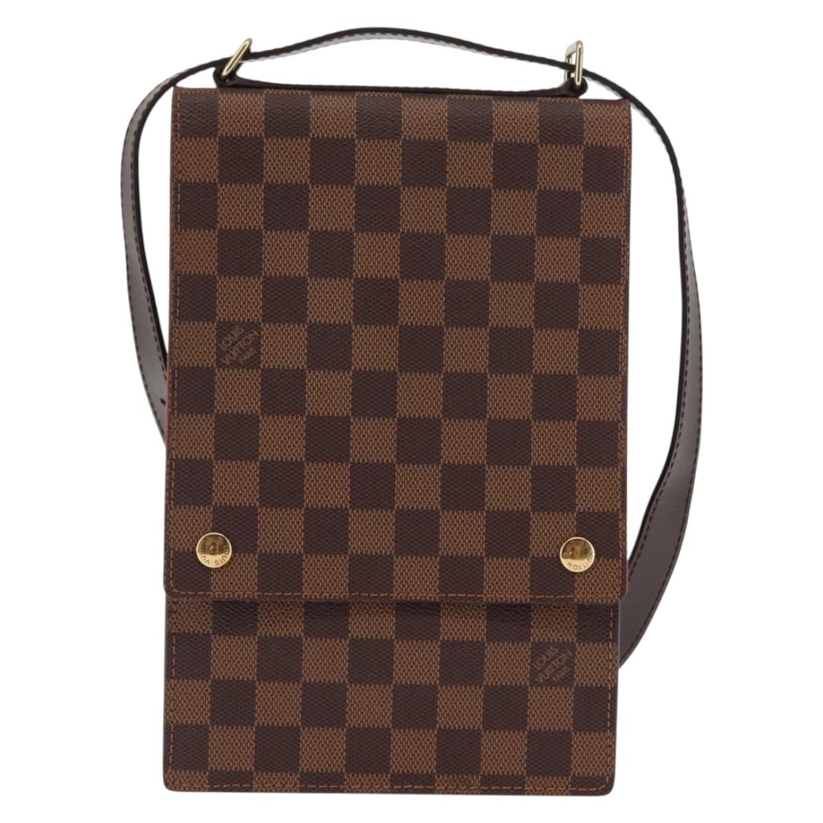LOUIS VUITTON Damier Ebene Portello Shoulder Bag N45271 LV Auth ep11045