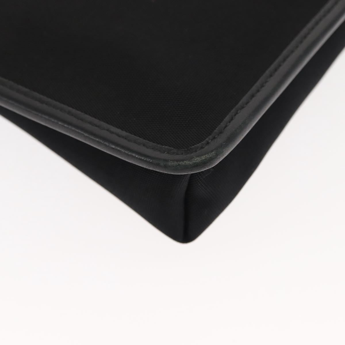 GUCCI Shoulder Bag Canvas Leather Black Auth ep11047